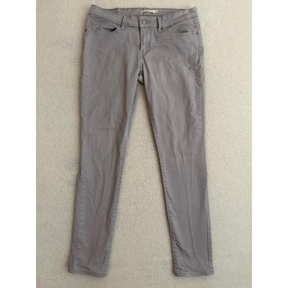 Levis 711 Skinny Jeans Womens 30 Gray Mid Rise Slim Stretch Pants 18881-0035